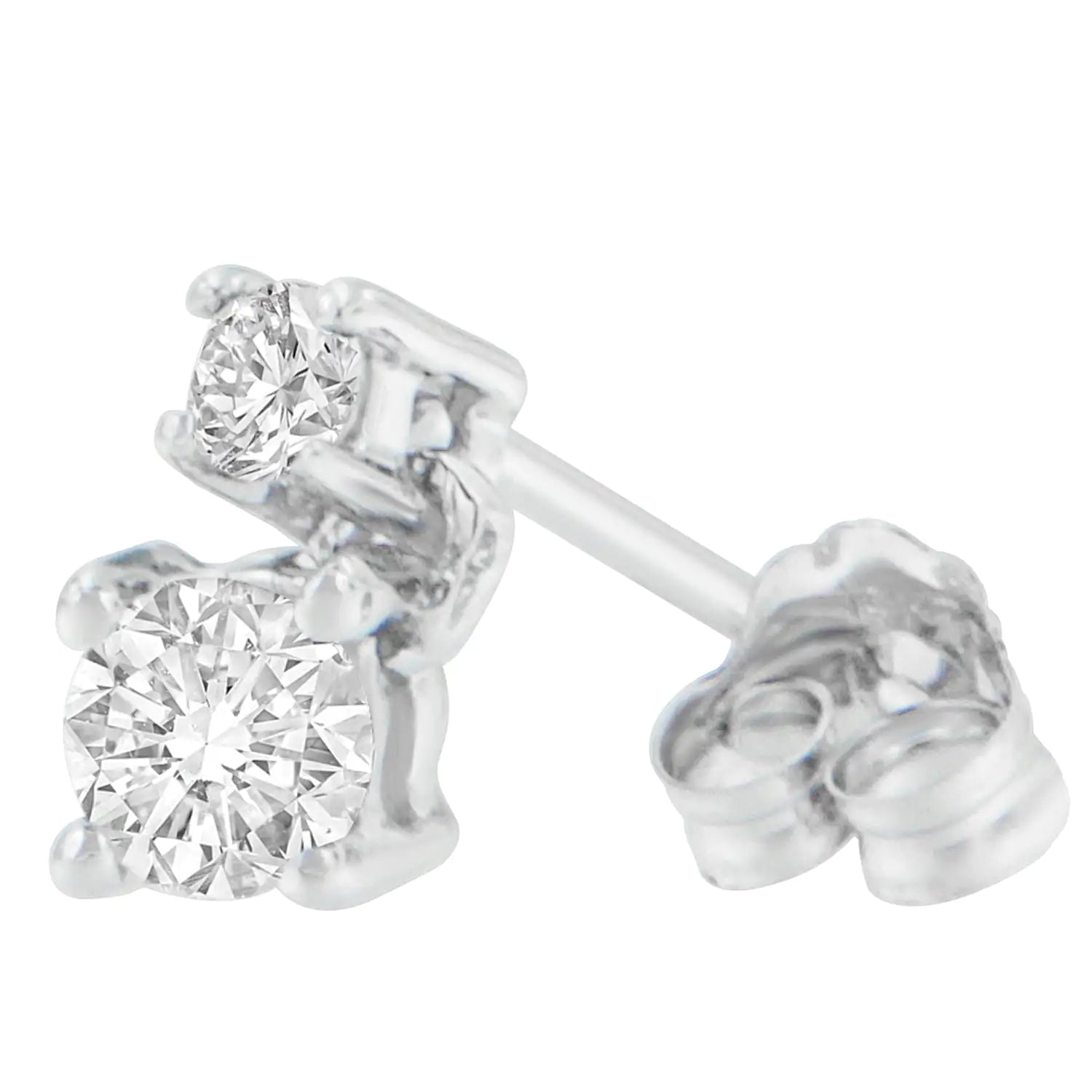 14K White Gold 1/2 cttw Round Cut Diamond Earrings (H-I, SI2-I1) WEM Support (www.WEM.support)