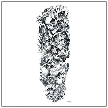 5Pcs Large Temporary Body Art Arm Tattoo Sticker Sleeve Man Women Waterproof USA WEM Support (www.WEM.support)