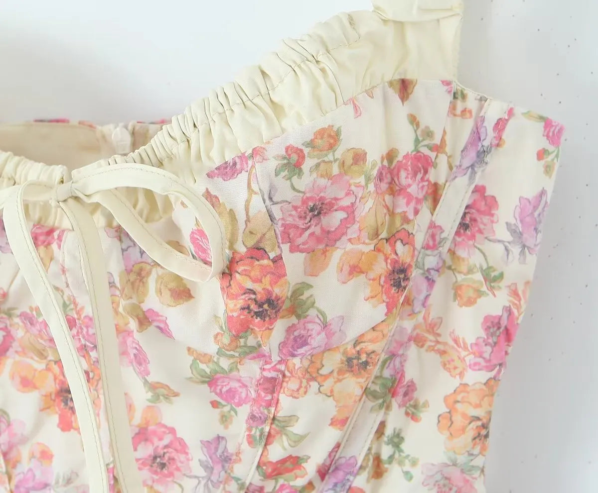 Vestido Feminino com Alças Florais HejK.com