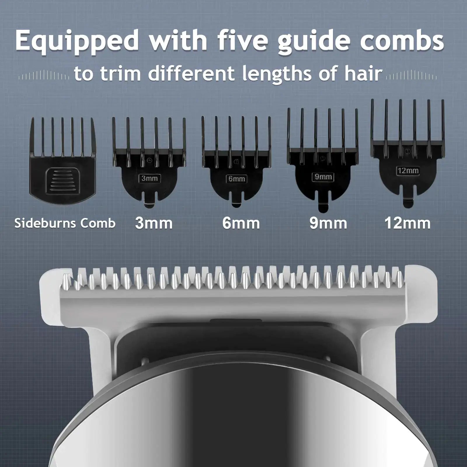 Ufree Beard Trimmer for Men, Waterproof Electric Razor for Nose, Body, Face and Mustache, Cordless Hair Clippers Shavers for Men Grooming Kit, Gifts for Men Husband Father Silver My Store