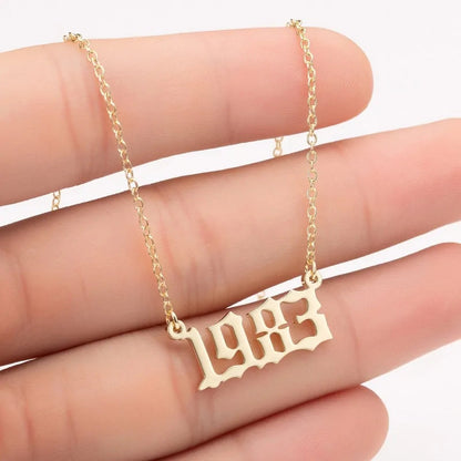 Women's Birth Year Necklace WEM Support (www.WEM.support)