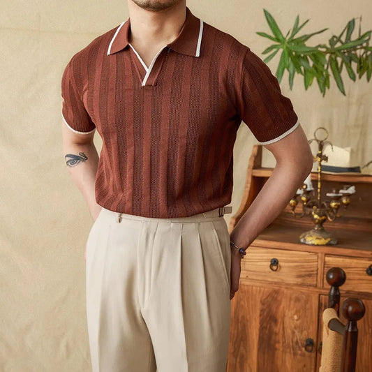 Summer Knitted Polo Shirt for Men WEM Support (www.WEM.support)