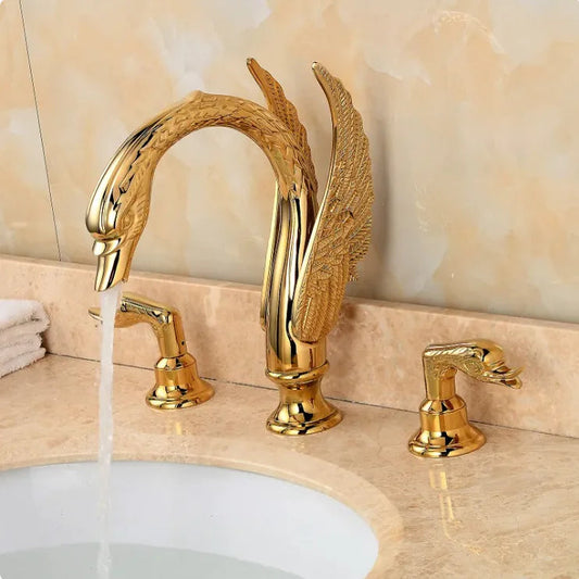 Swan Crystal Handle Faucet HejK.com