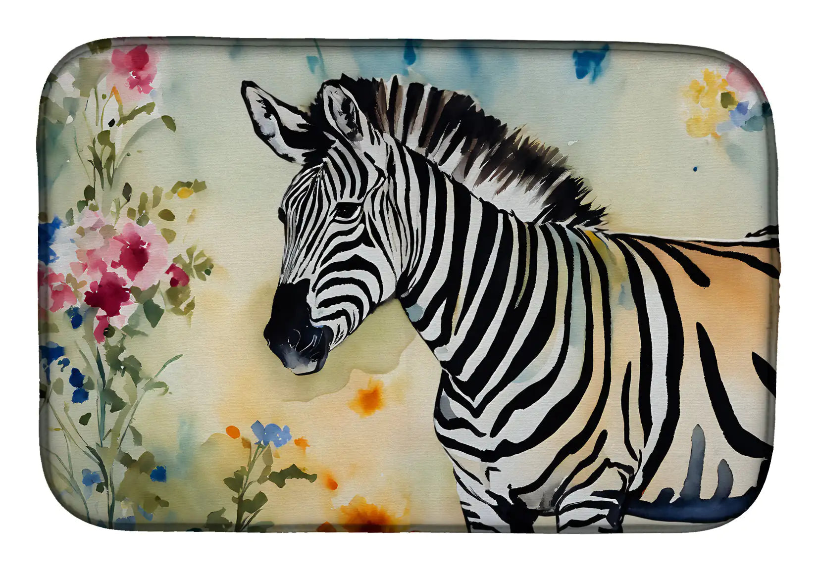 Zebra Dish Drying Mat WEM Support (www.WEM.support)