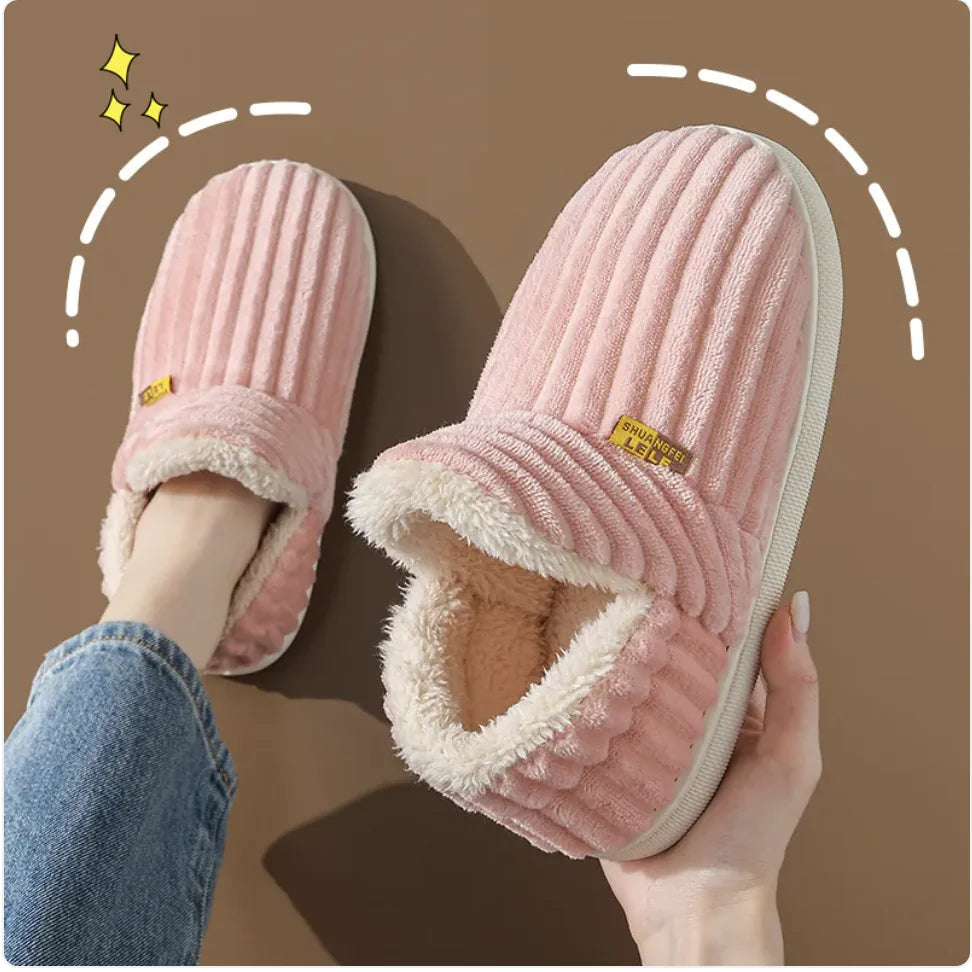 Warm Cotton Indoor Slippers - Non-Slip for Couples WEM Support (www.WEM.support)