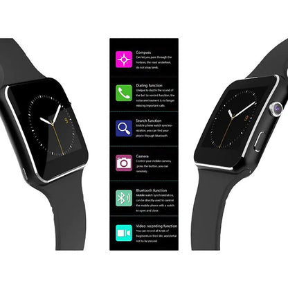 X6 Smartwatch Bluetooth Dial/with Camera Touch Screen WEM Support (www.WEM.support)
