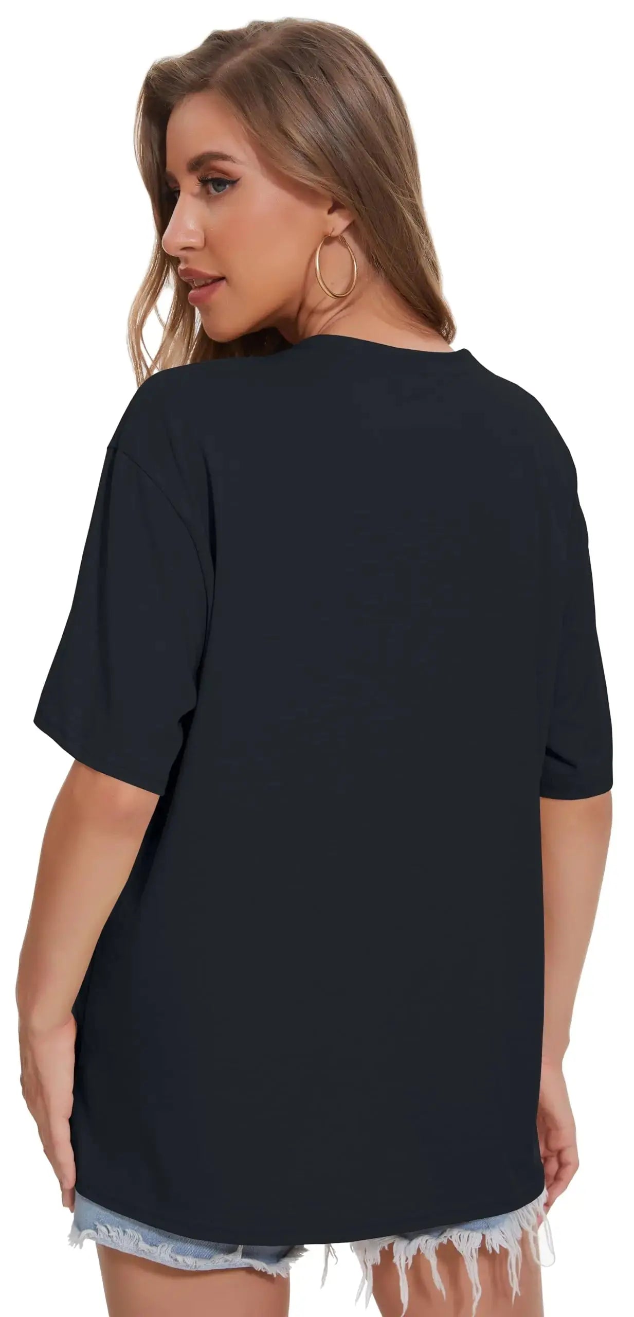 Womens Oversized Tshirt Graphic Tees Crew Neck Summer Short Sleeve Loose Fit Tops Medium Black Red Letters My Store
