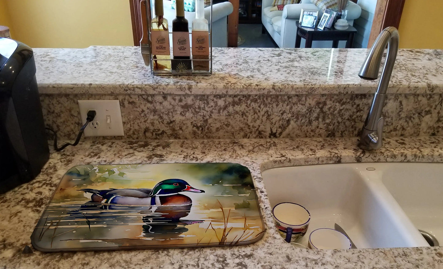 Wood Duck Dish Drying Mat WEM Support (www.WEM.support)