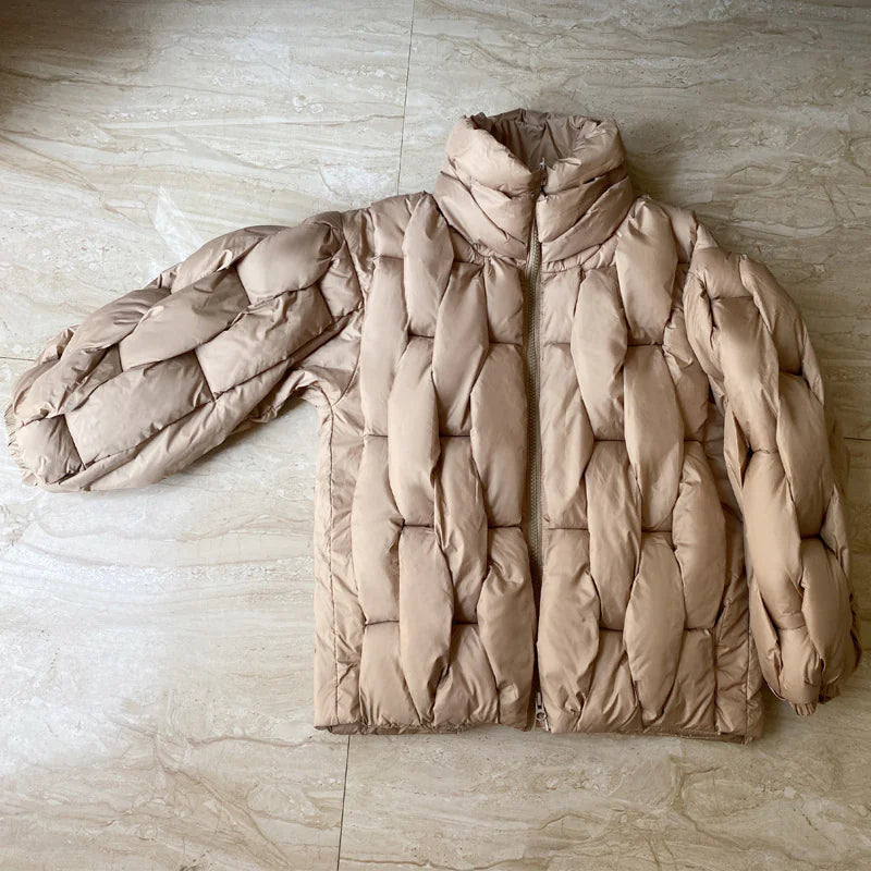 Woven Warm Plus-Size Puffer WEM Support (www.WEM.support)
