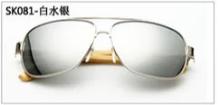 Wooden Metal Pilot Sunglasses WEM Support (www.WEM.support)