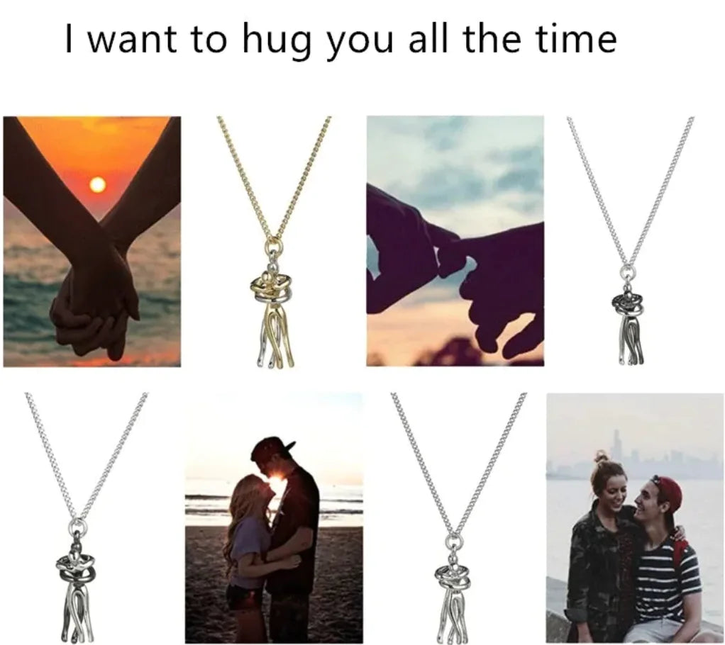 Affectionate Hug Pendant Necklace HejK.com