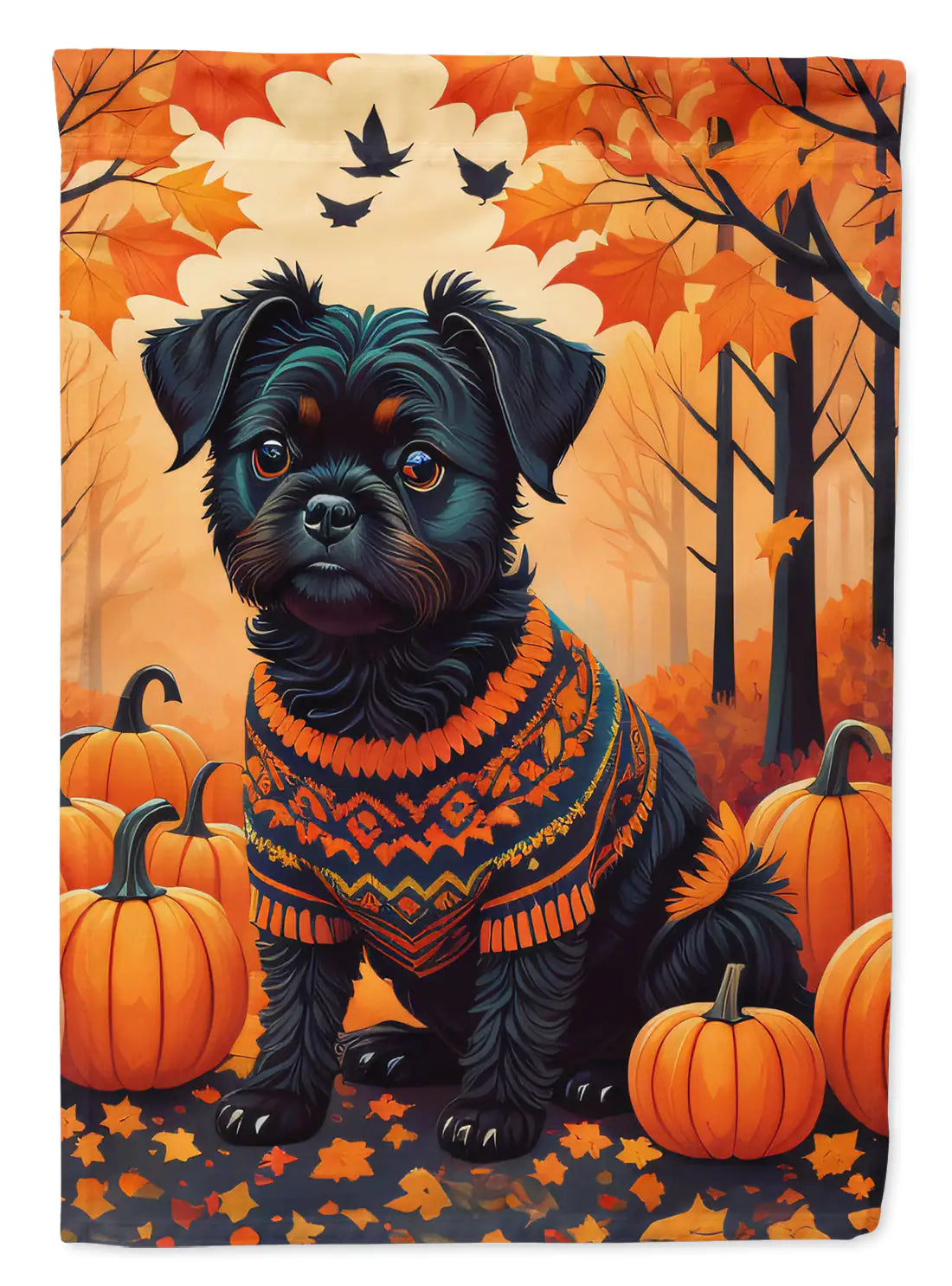 Affenpinscher Fall House Flag WEM Support (www.WEM.support)