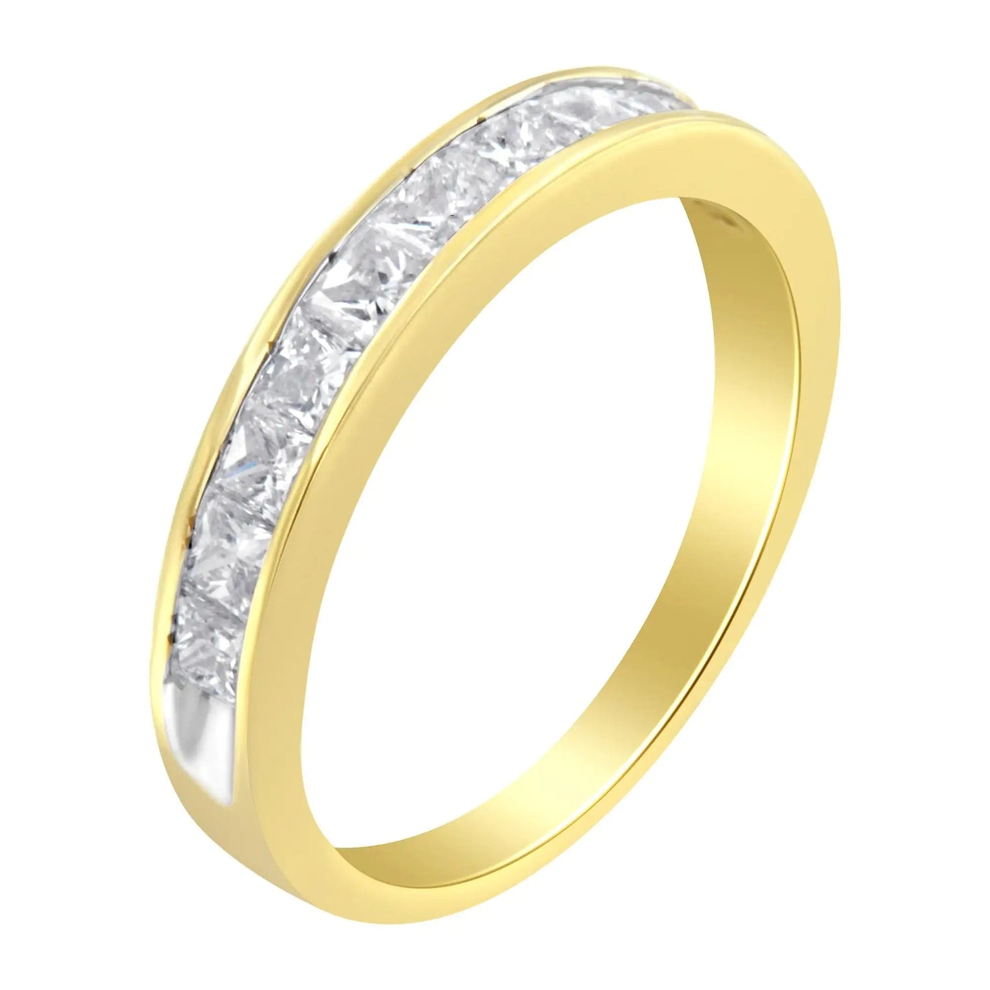 14KT Yellow Gold Diamond Channel Band Ring (1 cttw, H-I Color, SI2-I1 Clarity) WEM Support (www.WEM.support)