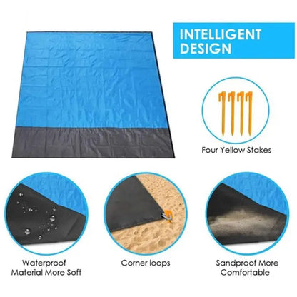 Waterproof Beach Blanket Pocket  The lightweight design makes it ideal for travel, picnics, camping, and more. Whether you're soaking up the sun or enjoying a picnic in the park, this blanket is a must-have accessory. My Store