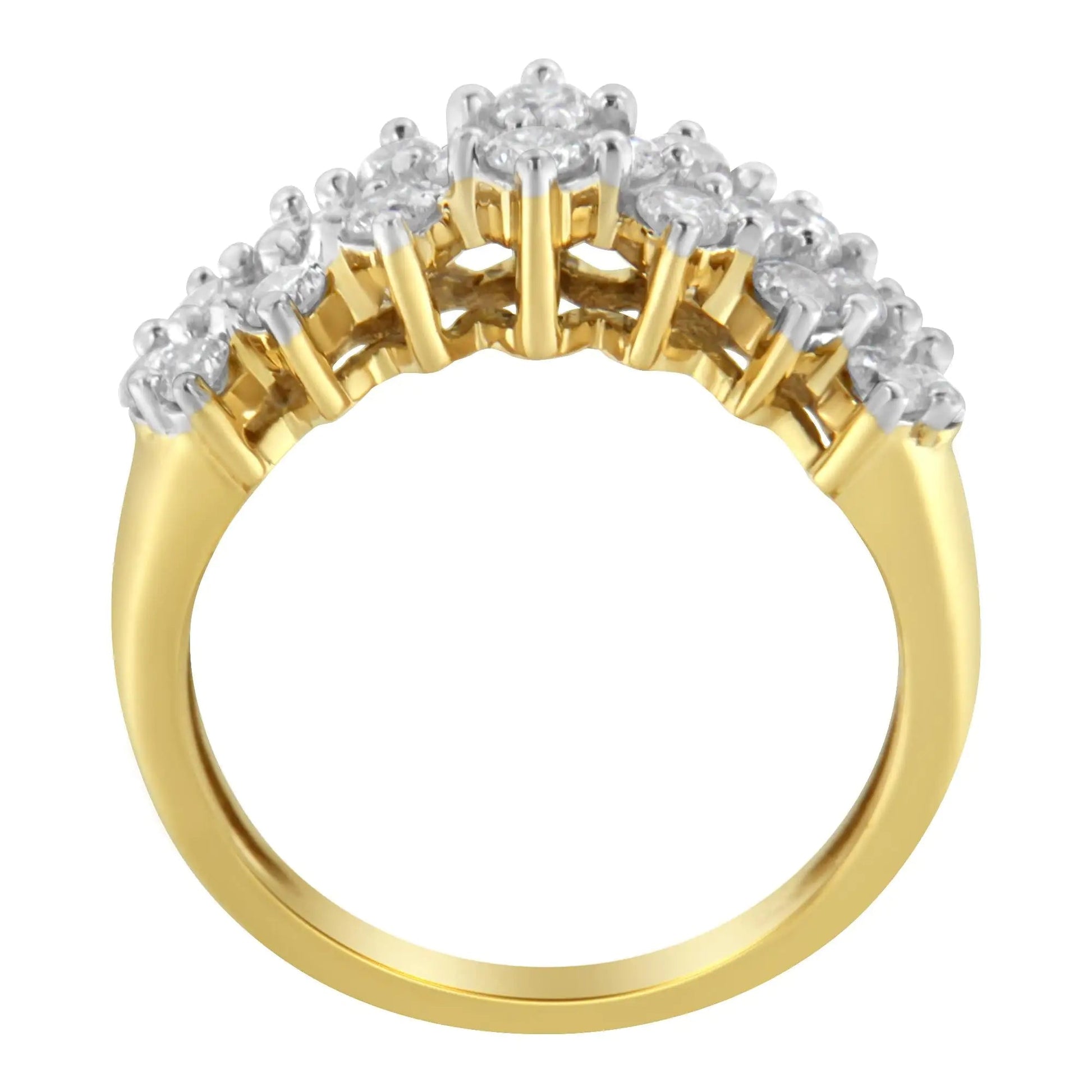 10K Yellow Gold Round Diamond Ring (1 cttw, J-K Color, I1-I2 Clarity) WEM Support (www.WEM.support)