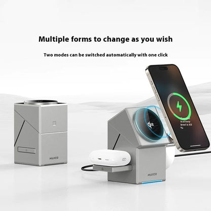 3 in 1 Rotating Wireless Charger WEM Support (www.WEM.support)