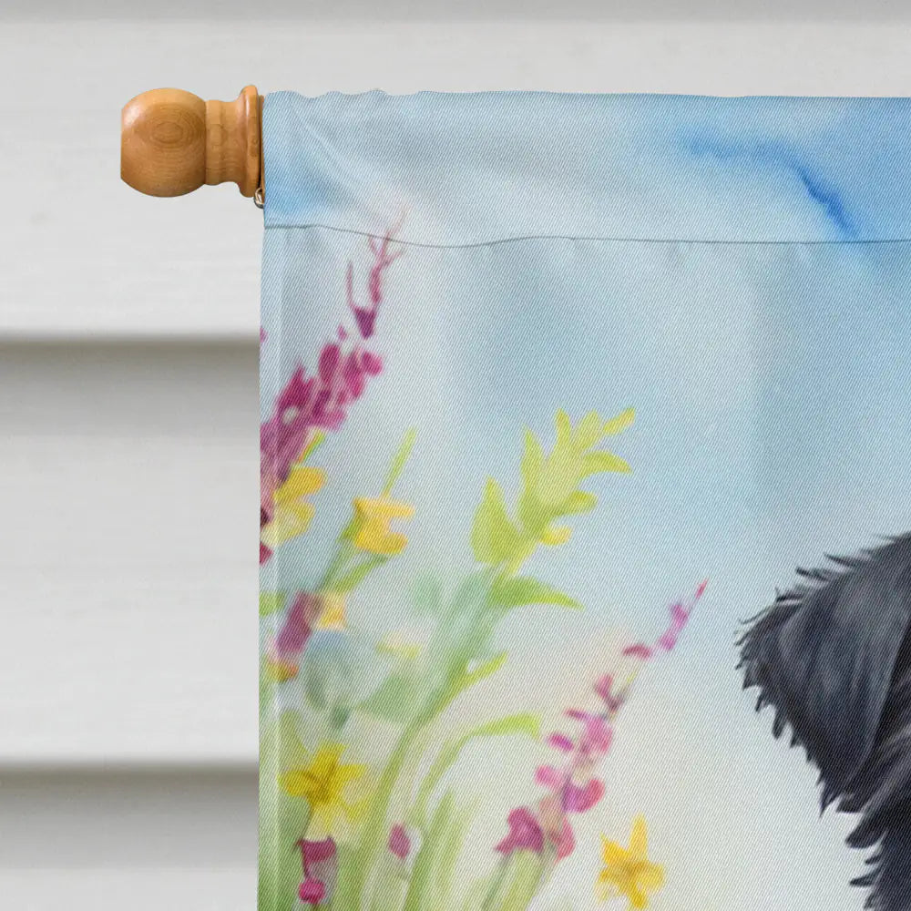 Affenpinscher Easter Egg Hunt House Flag WEM Support (www.WEM.support)