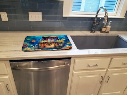 Treasure Chest Dish Drying Mat WEM Support (www.WEM.support)