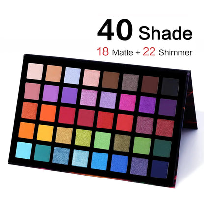 UCANBE Spotlight Eyeshadow Palette Professional 40 Color Eye Shadow Matte Shimmer Makeup Pallet Highly Pigmented Colorful Powder Long Lasting Waterproof Eye Shadow Palette A My Store