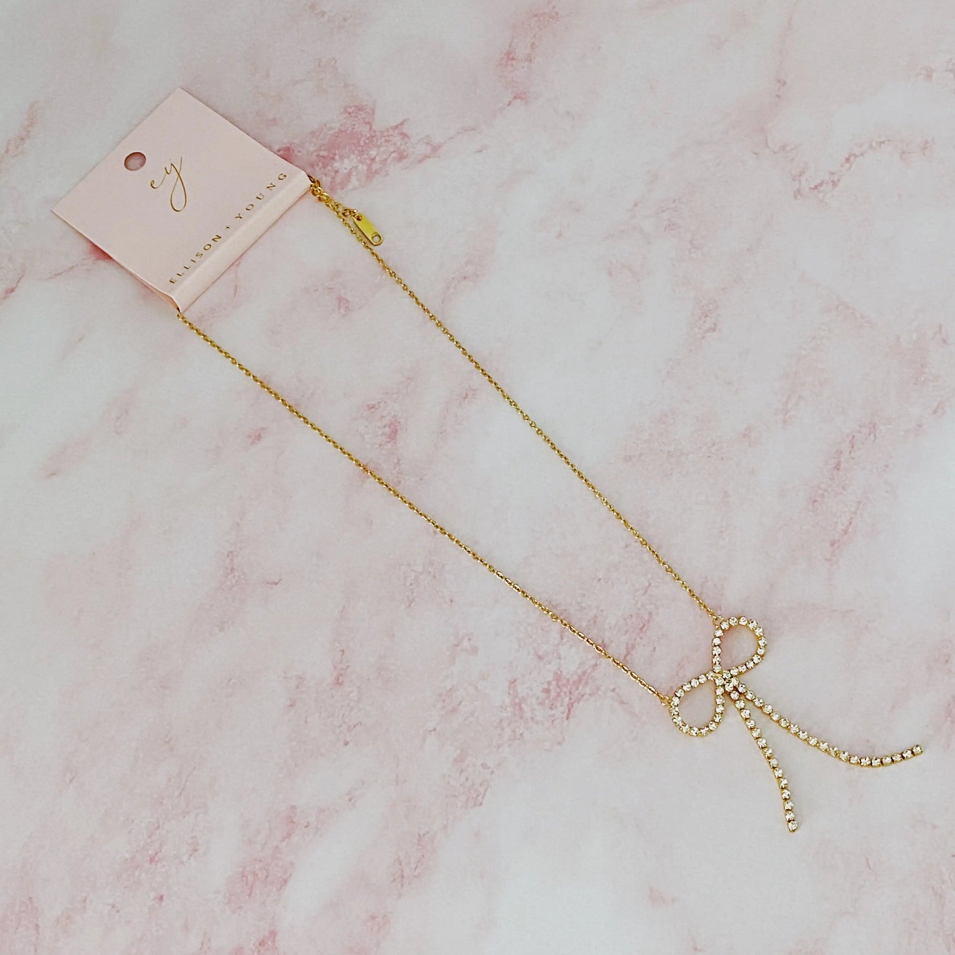 Adorable Shine Bow Necklace WEM Support (www.WEM.support)