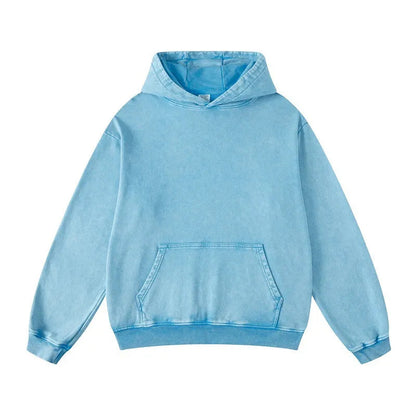 Thickened Washed Old Gradient Solid Color Batik Hooded Sweater For Men WEM Support (www.WEM.support)