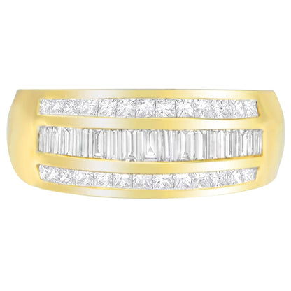 14K Yellow Gold 1ct. TDW Princess and Baguette-Cut Diamond Ring(H-I, SI1-SI2) WEM Support (www.WEM.support)