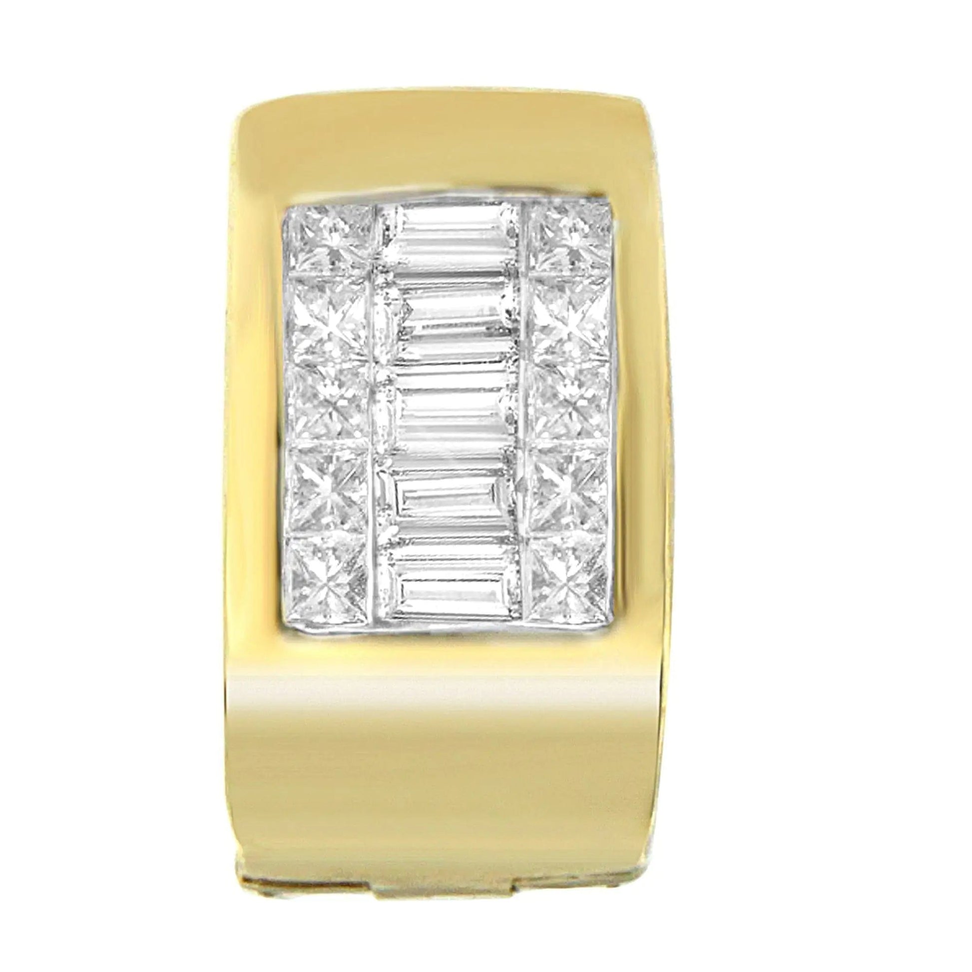 14K Yellow Gold 1/2 cttw Diamond Huggy Earrings (H-I, VS2-SI1) WEM Support (www.WEM.support)