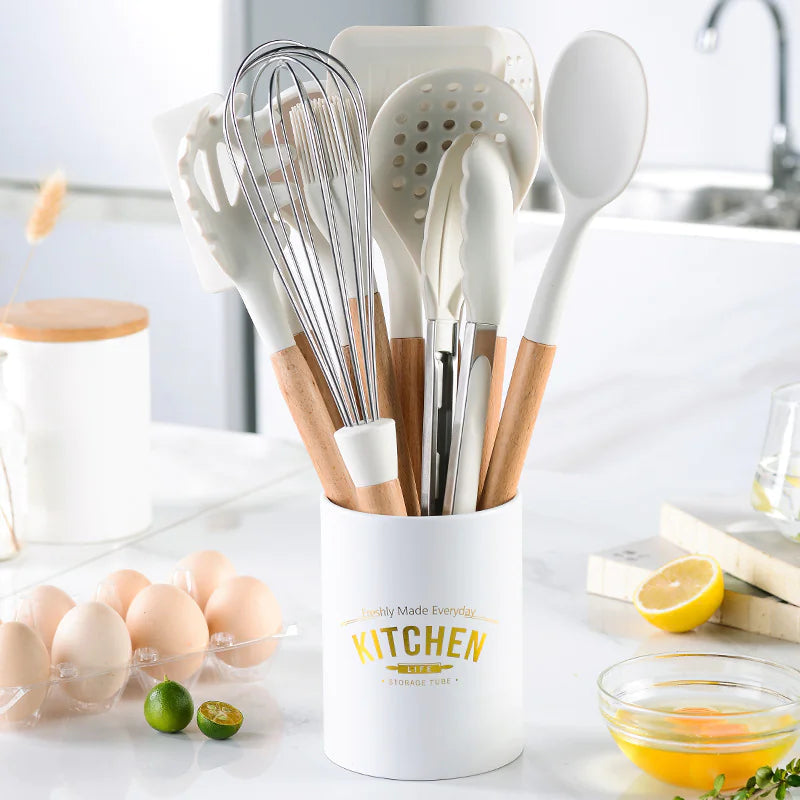 White Silicone Kitchenware Set HejK.com Marketplace LLC