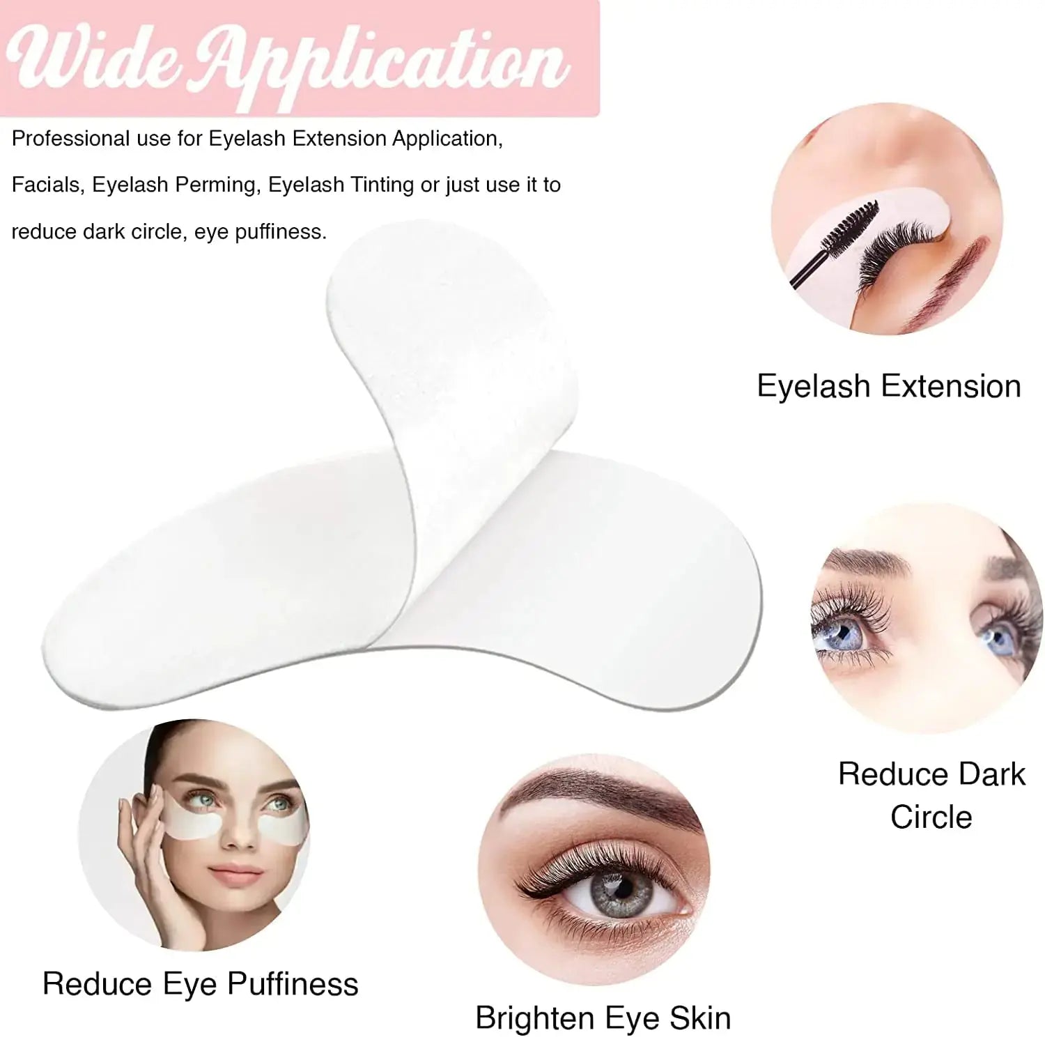 100 Pairs GreenLife Natural Hydrogel Eye Gel Pads - Collagen and Aloe Vera Patches for Under Eyes - Eyelash Extension Kit My Store