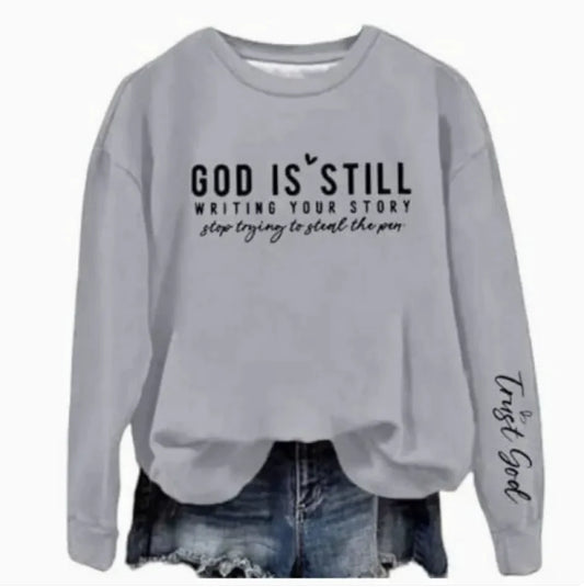 Vibrant Letter Print Crew Neck Sweatshirt