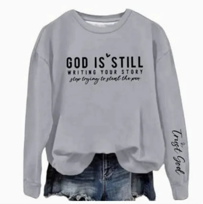 Vibrant Letter Print Crew Neck Sweatshirt