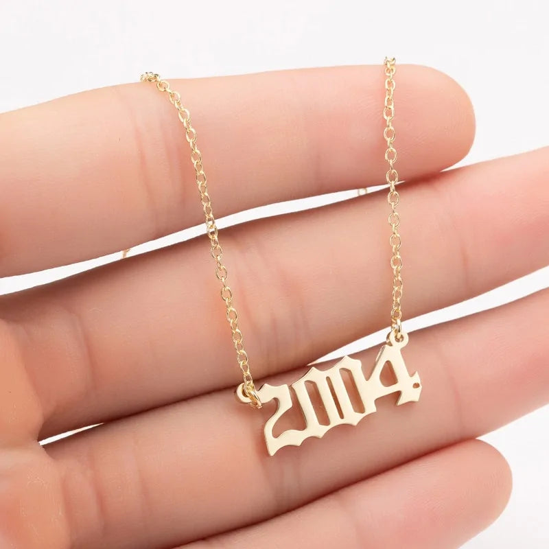 Women's Birth Year Necklace WEM Support (www.WEM.support)