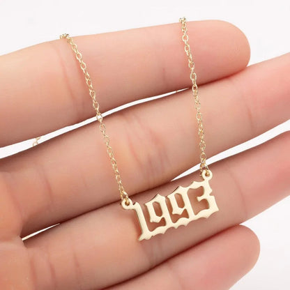 Women's Birth Year Necklace WEM Support (www.WEM.support)